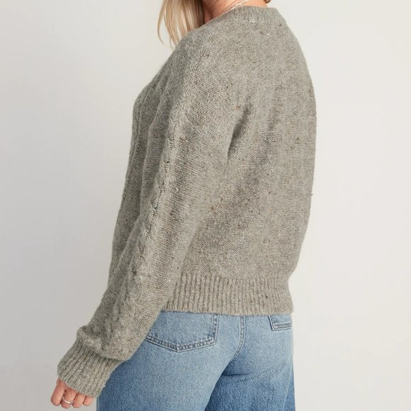 Speckled Cable-Knit Sweater - Picture 5 of 7